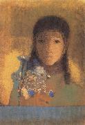 Odilon Redon Lady with Wildflowers Germany oil painting artist